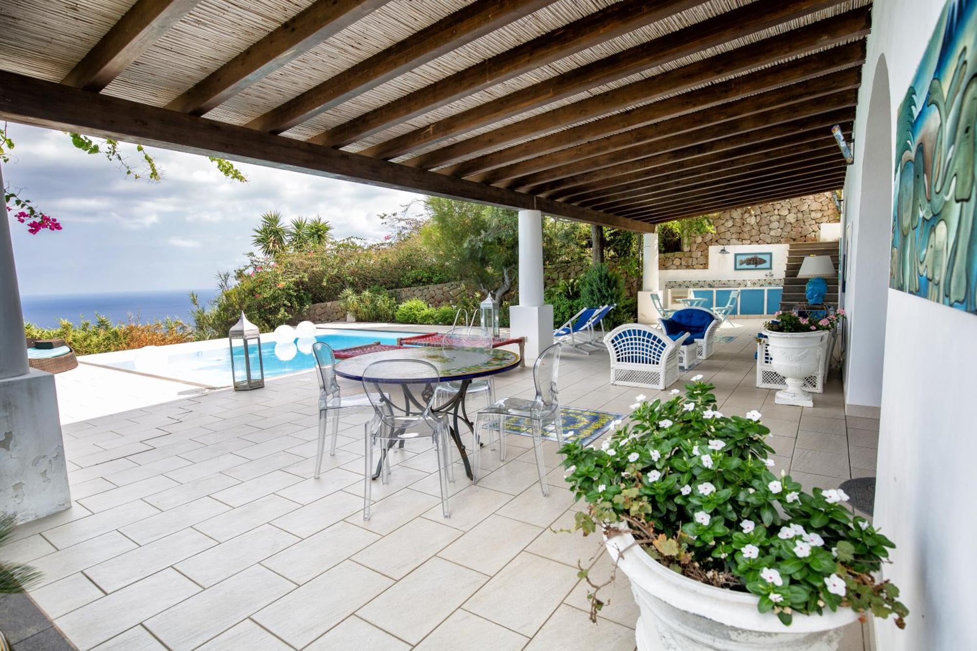 Sealight Villa Lipari - Vista E Piscina 外观 照片