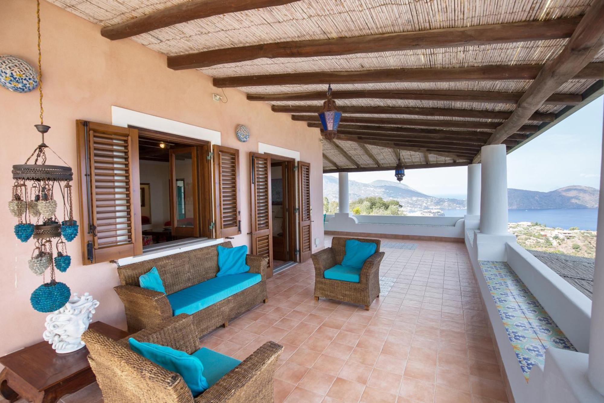 Sealight Villa Lipari - Vista E Piscina 外观 照片