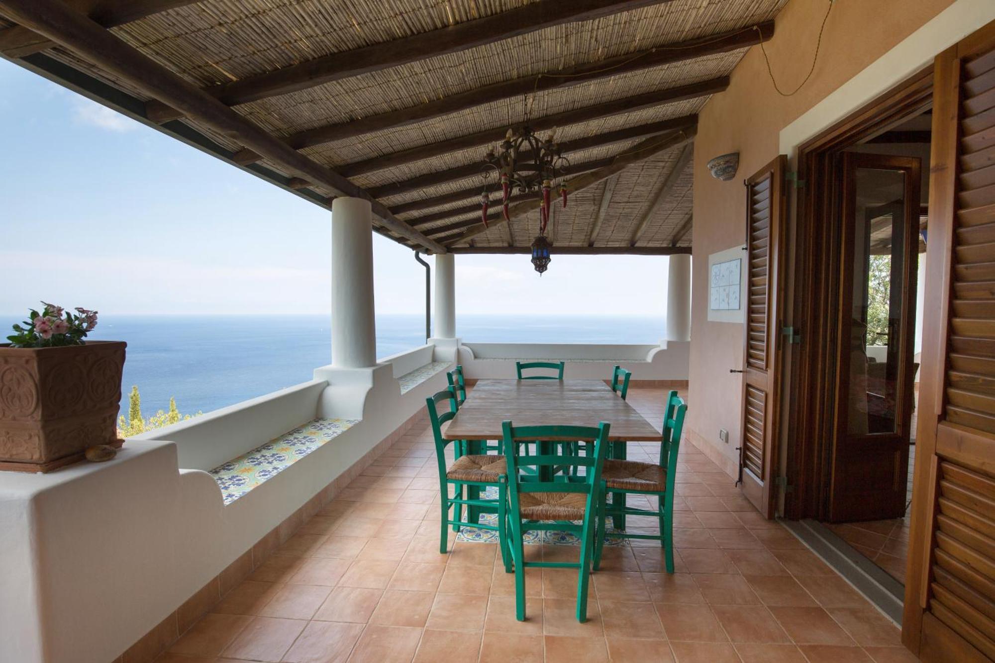 Sealight Villa Lipari - Vista E Piscina 外观 照片